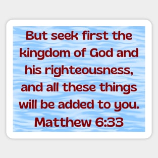 Bible Verse Matthew 6:33 Sticker